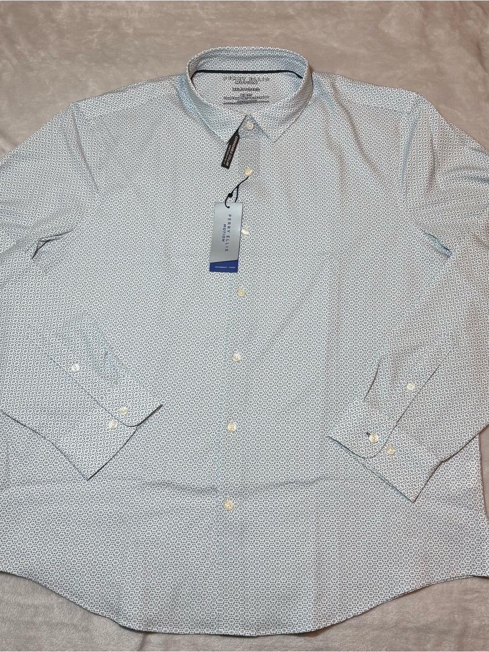 Perry Ellis Men’s Button-Down Long Sleeves Shirt Size XXL
